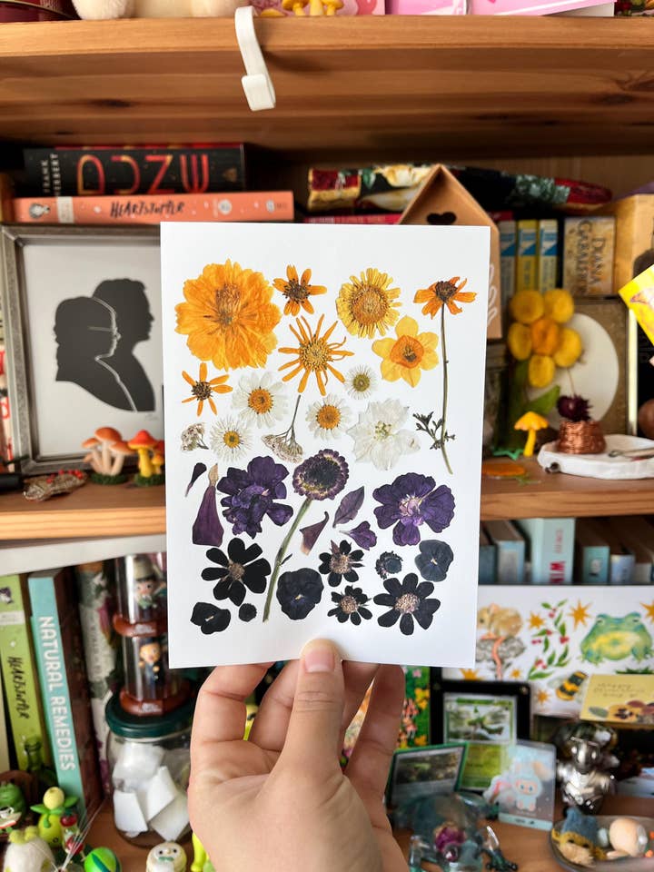 Non-Binary Pride Flag Floral Giclée Art Print for wholesale by Owlhaired Designs