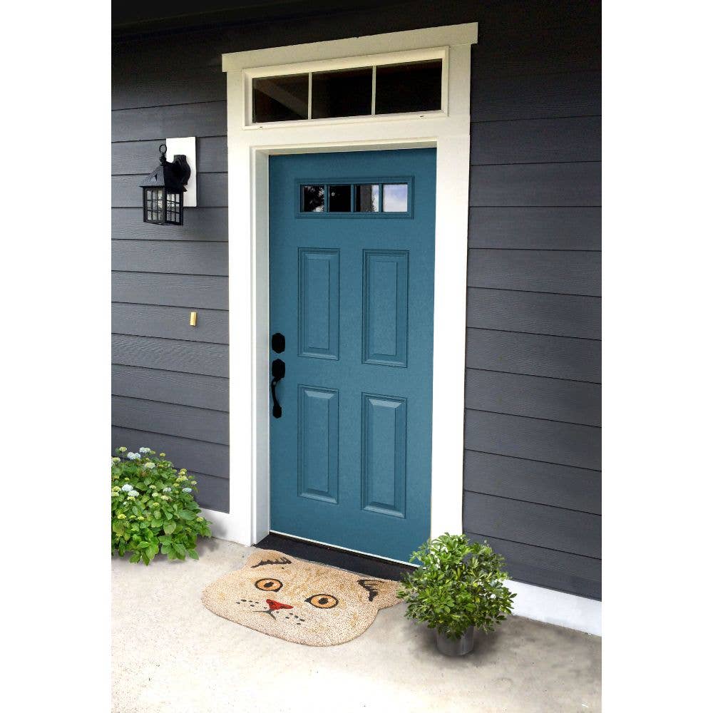 RugSmith - Wholesale Door Mat - RugSmith Natural Machine Tufted Cute Cat face, 18" x 24"1