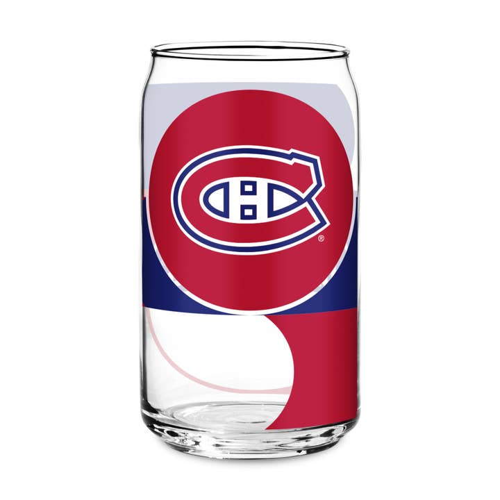 NHL Hockey Montreal Canadiens 16-oz Can Shaped Glass for wholesale by Rico Industries