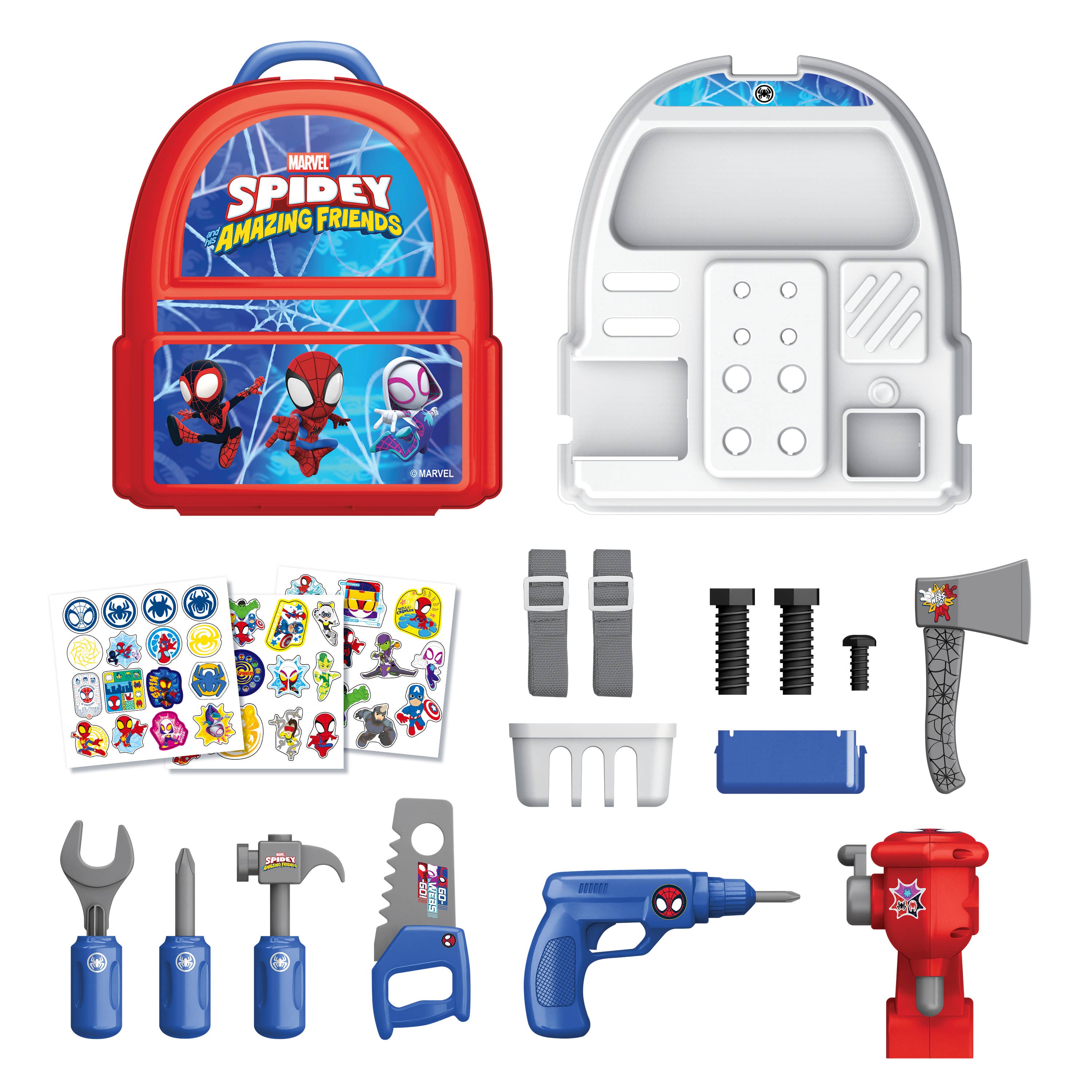 World Tech Toys - Wholesale Toy Set - Kids - Spidey & His Amazing Friends Handyman Backpack 18pc Tool Set4