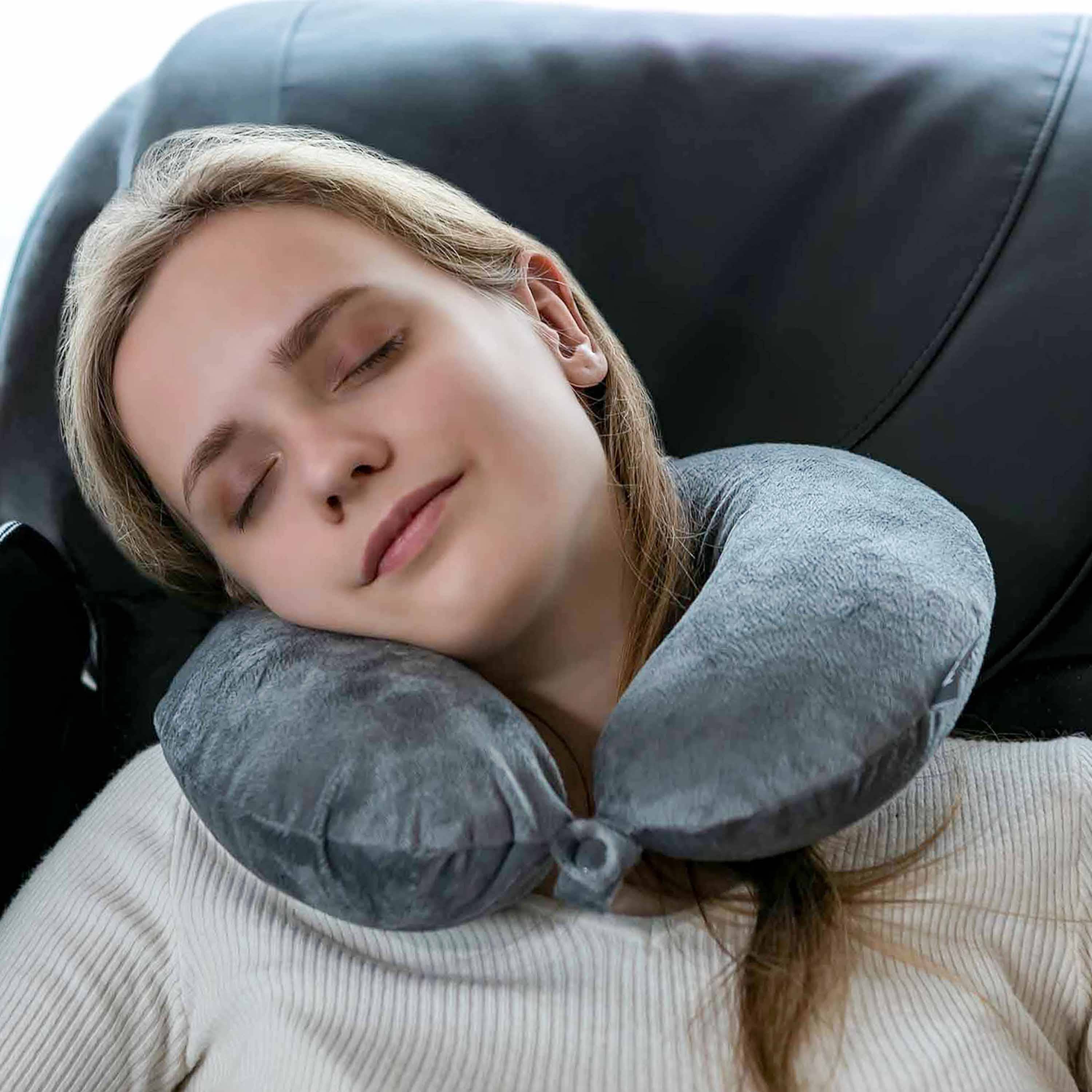 Sutton Home Fashions LLC - Wholesale Travel Pillow - Bon Voyage Classic Memory Foam Travel Neck Pillow Black7