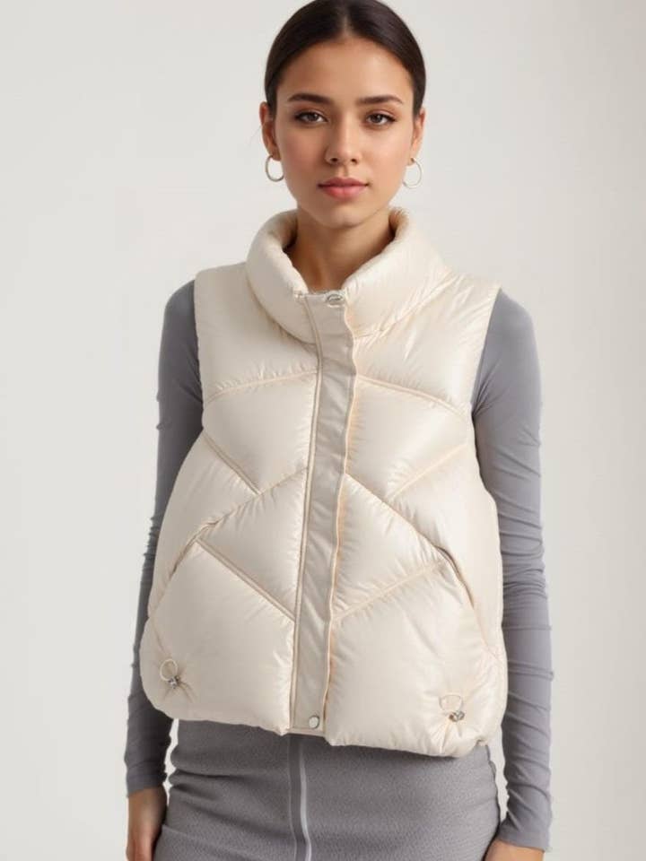 Colete Acolchoado com Brilho de 2 Bolsos por atacado de Kurt Muller