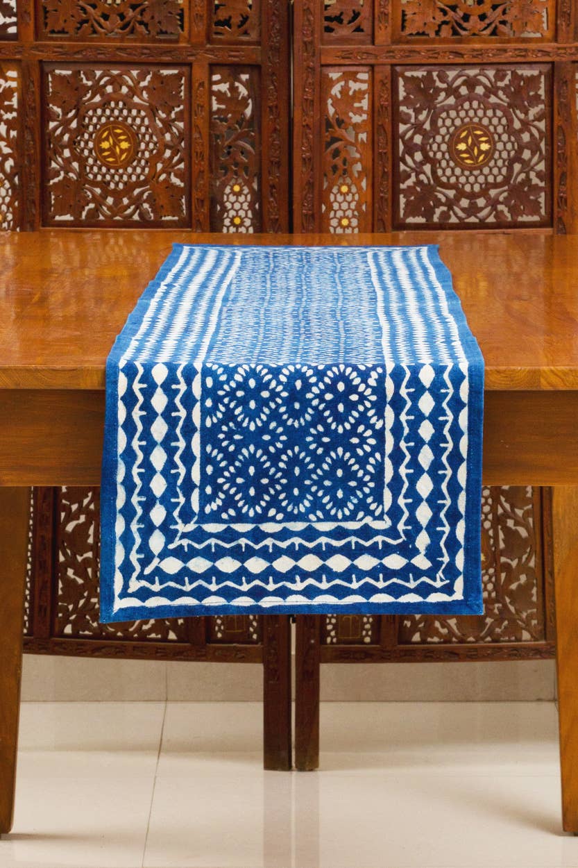 Sevya Handmade – wholesale Table runner – Indigo Table Runner2