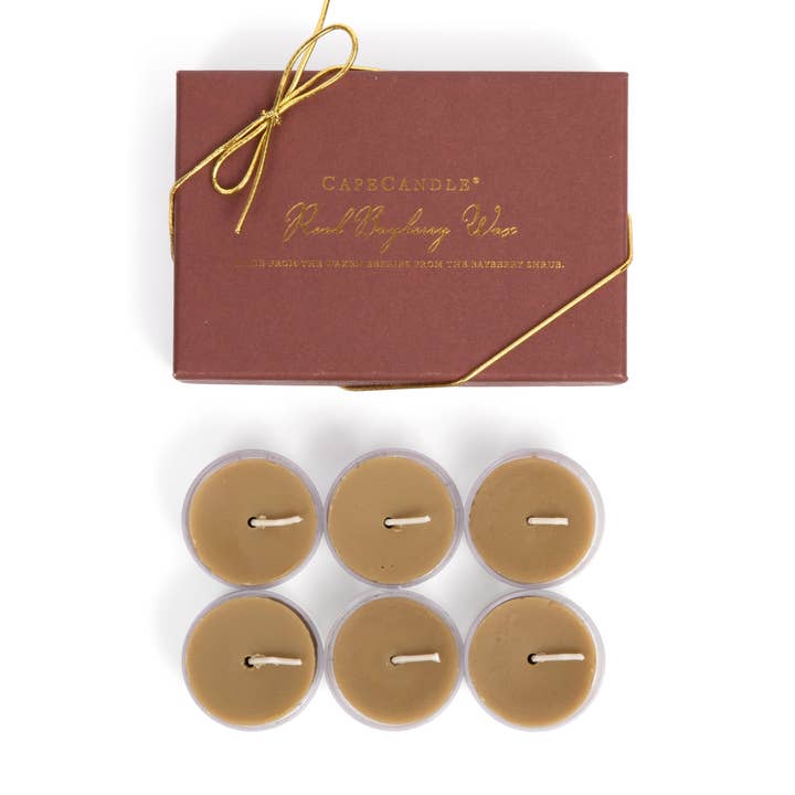 Real Bayberry Wax Tealights for wholesale by Cape Candle
