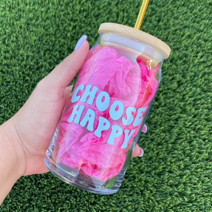 Kies Happy Bierglas Blikje 16 Oz Boho Cup Boho Tumbler voor wholesale door Valudesign