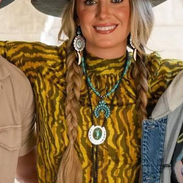 Modern Myth Jewelry - Wholesale Dangle Earrings - Concho +coyote teeth earrings AS SEEN ON LAINEY WILSON5