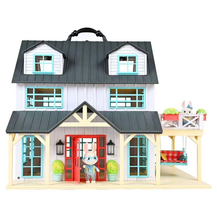Variety Distributors - Wholesale Toy Set - Kids - Honey Bee Acres Buzzby Farmhouse 51 Piece Dollhouse