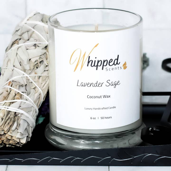 Candela profumata alla cera di cocco alla lavanda per la vendita all'ingrosso da parte di Whipped Scents