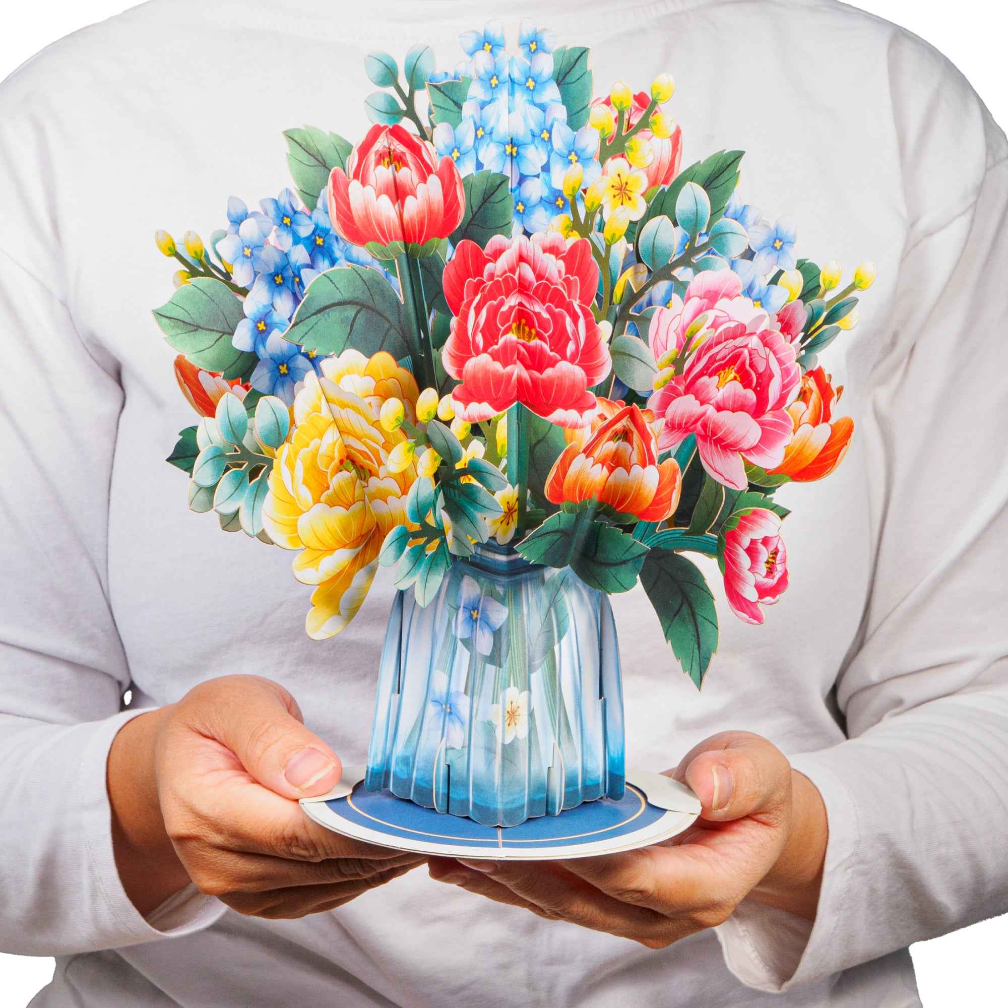 Paper Love – Großhandel Grußkarten für den Alltag – Übergroße Pop-Up-Karte im Winterwunderland mit riesigem Pop-Blumenstrauß6