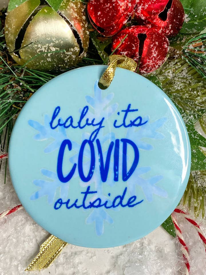 Baby It's Covid Outside Ornament | 2021 Enfeite de natal | Ornamento Coronavirus | Ornamento engraçado | por atacado de Crafts By Chelle Us