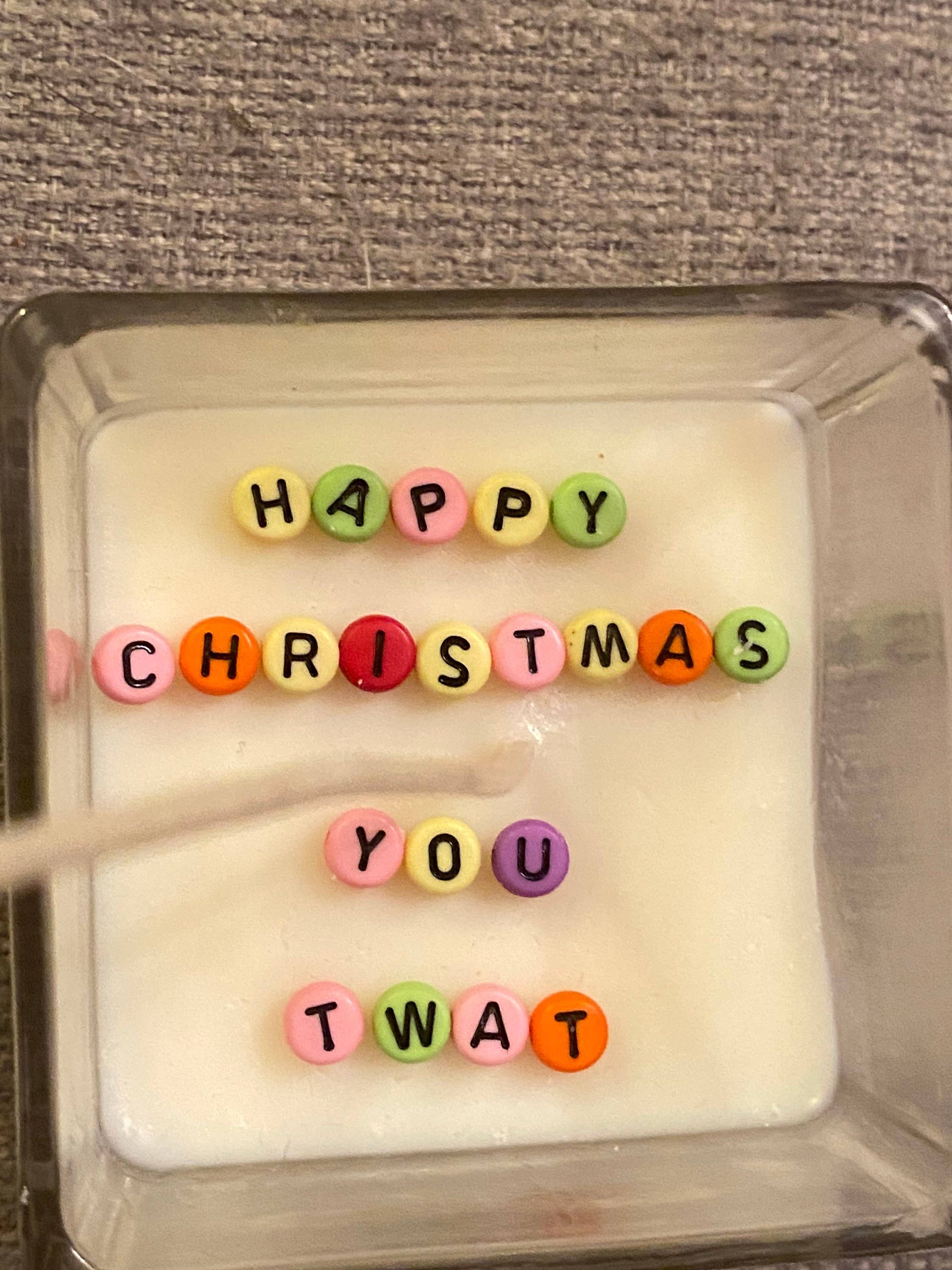 Pugglewick candles – wholesale Burkljus – Dolda meddelande ljus - God Jul Du Twat2