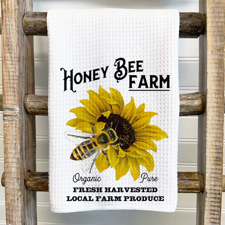 Honey Bee Farm Tea Towel for wholesale by This Joyful Home