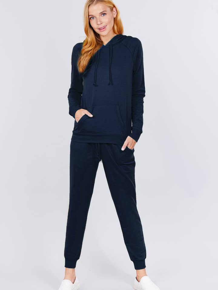 "._ SI-9450 FITTED LONG SLEEVE PULLOVER FRENCH TERRY HOODIE for wholesale by 42POPS