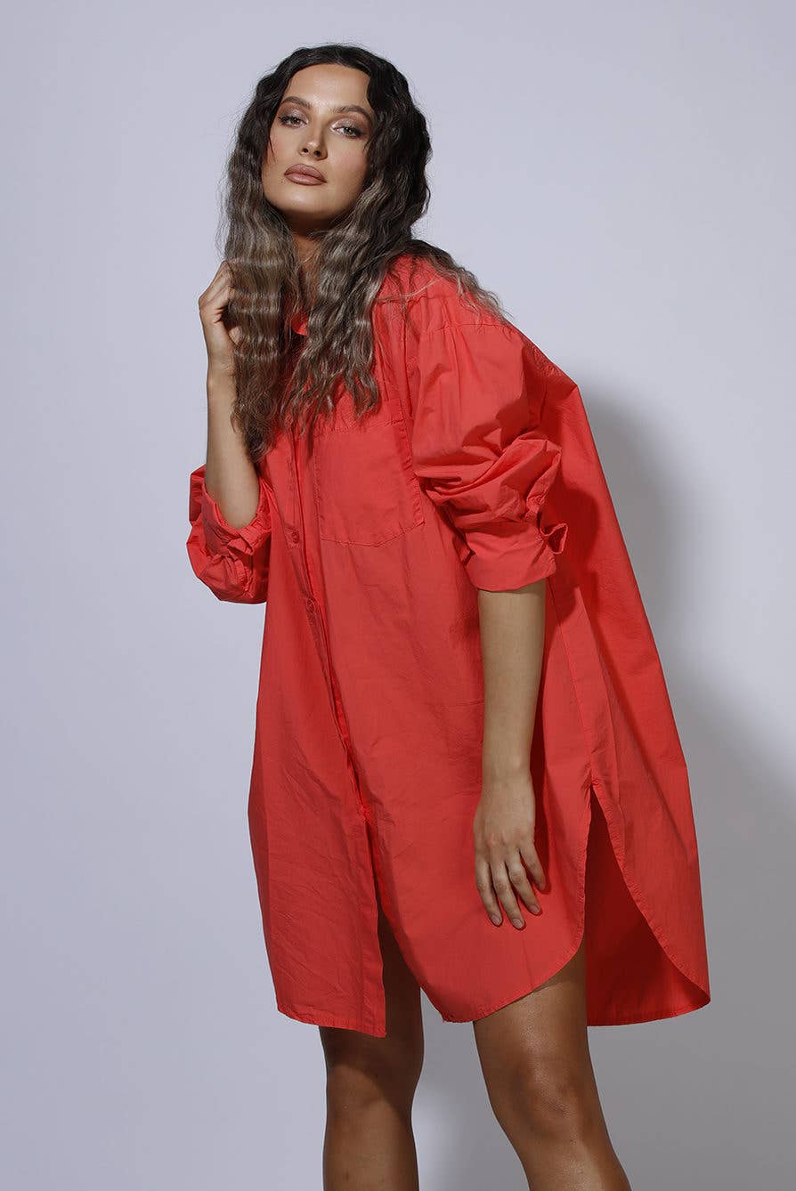 SixtyDays - Vendita all'ingrosso Camicia button down - Donna - Camicia boyfriend oversize in cotone - 40 colori13