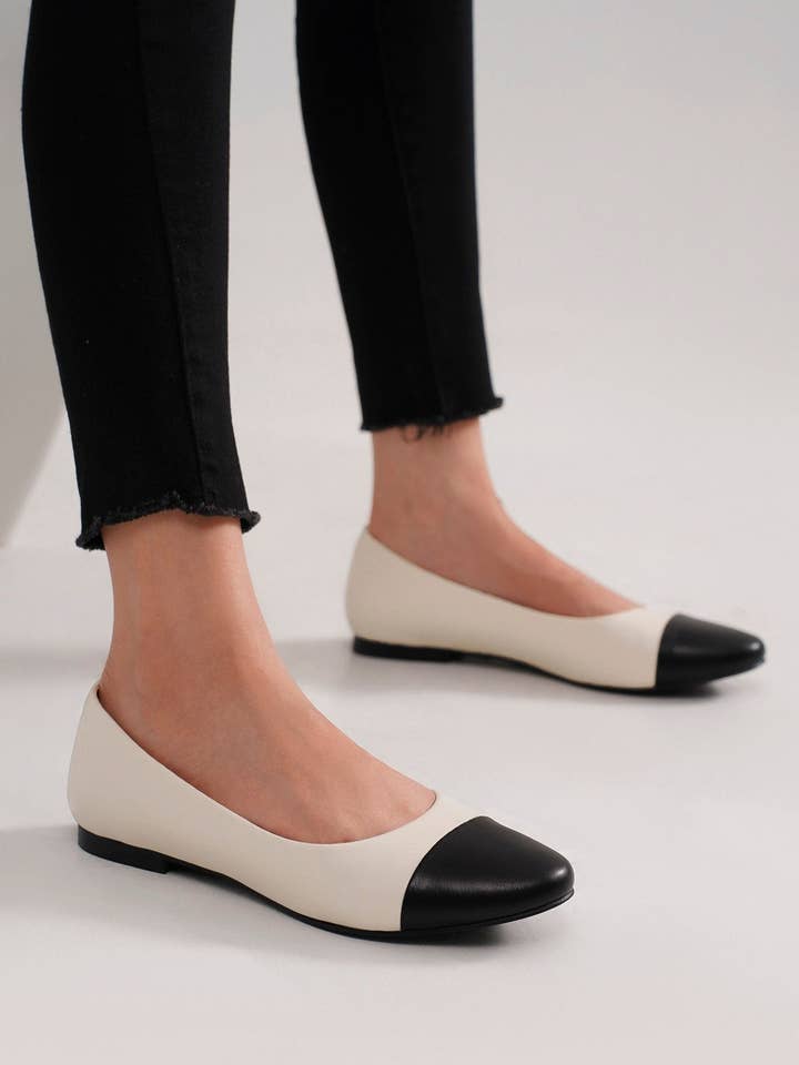 KOLE-07 Cap-Toe Ballerina's voor wholesale door BEAST FASHION