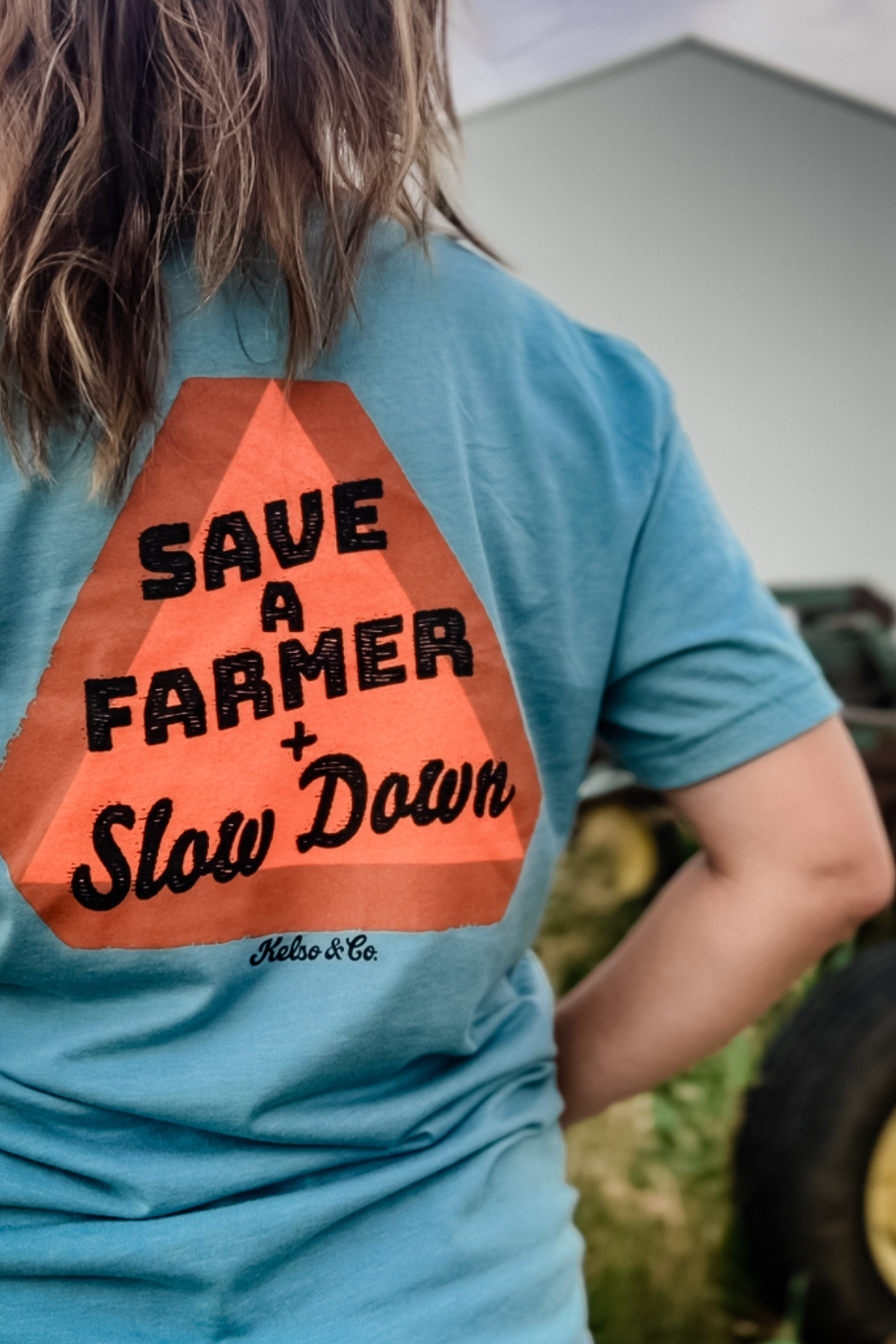Kelso & Company - Vente T-shirt sérigraphié – femme - T-shirt Save A Farmer2