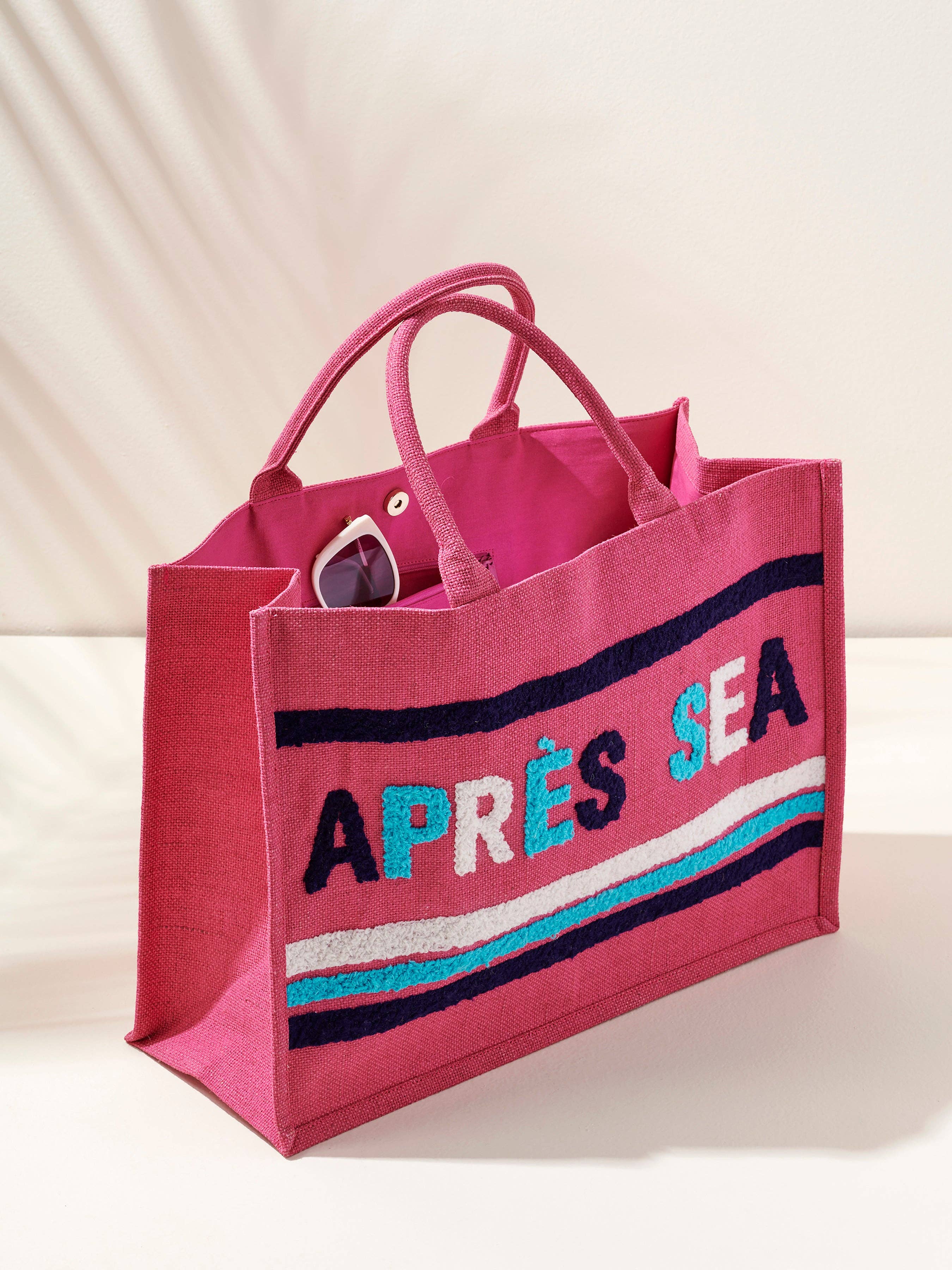 Shiraleah - Wholesale Beach Bag - "APRÈS SEA" BEACH BAG, PINK1