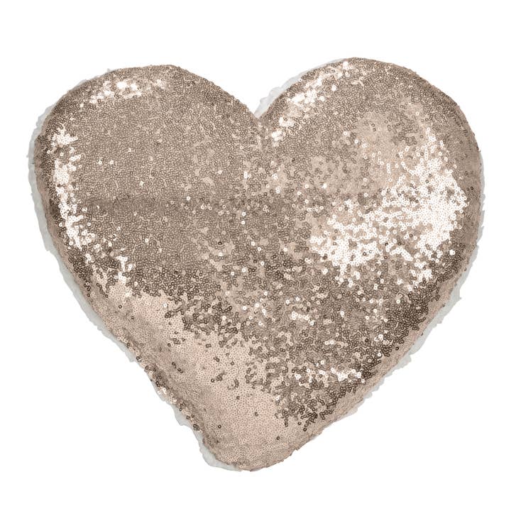 Saro Lifestyle - Wholesale Throw/Decorative Pillow - Heart Sequin Pillow - Poly Filled
