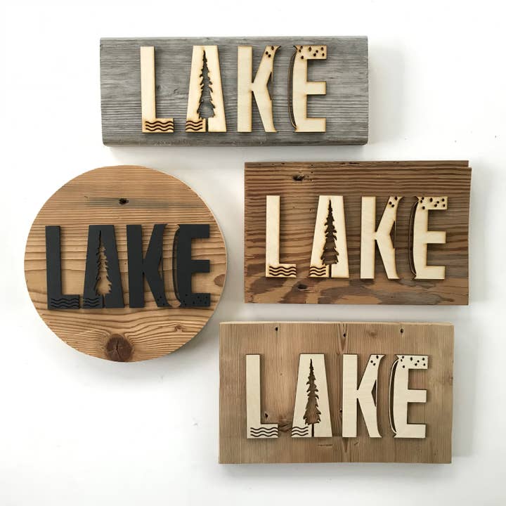 Makery Maven Co. - Wholesale Wall Accent - Travel Collection | Lake Wall Art3