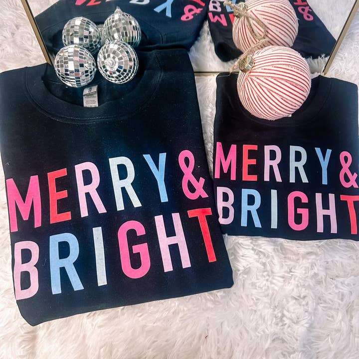 Merry & Bright Sweatshirt (Adults) for wholesale by ZZ Threadz