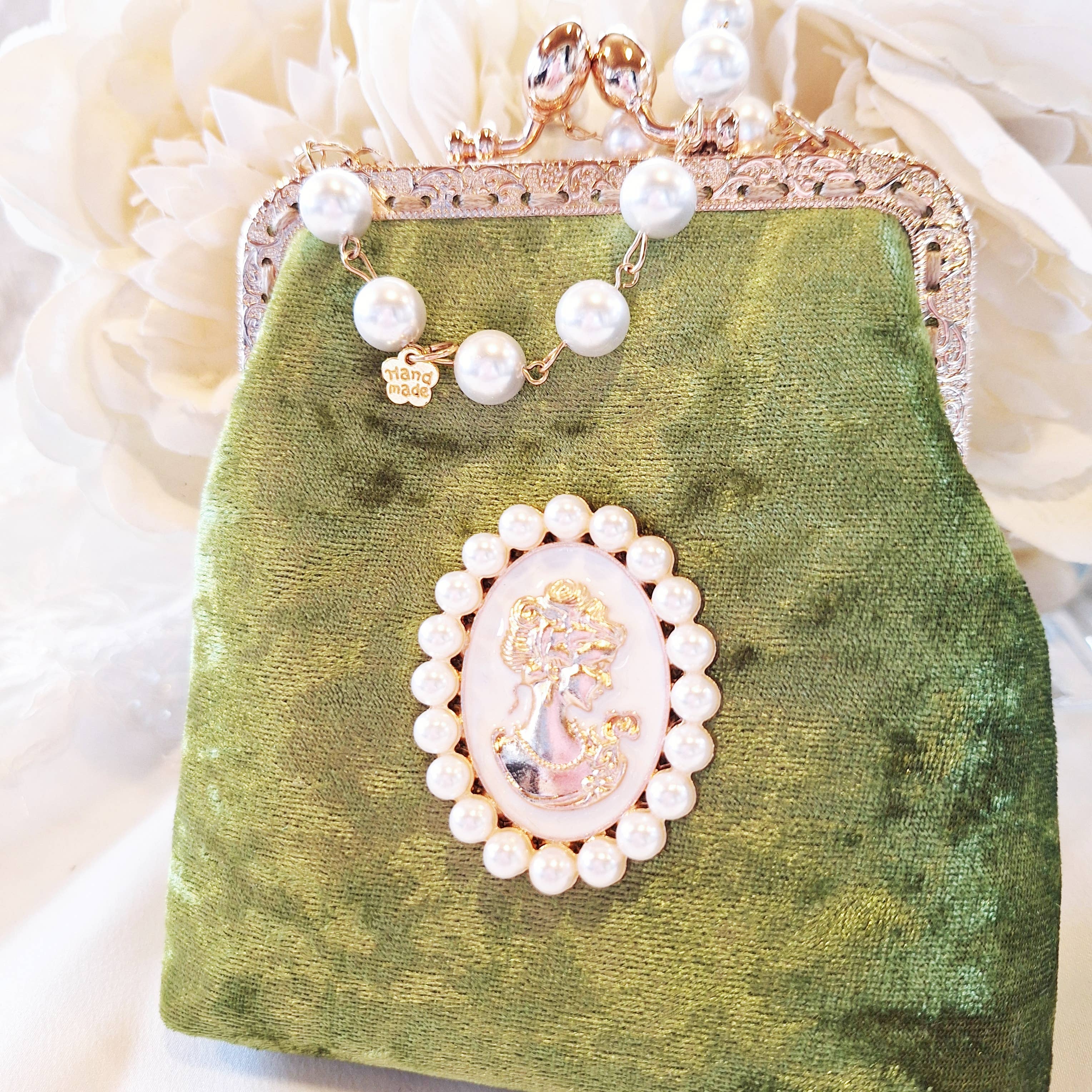 LeisTextileStudio - Wholesale Wallet - Women's - Handmade Velvet Vintage Kiss lock Handbag With Card Holder37