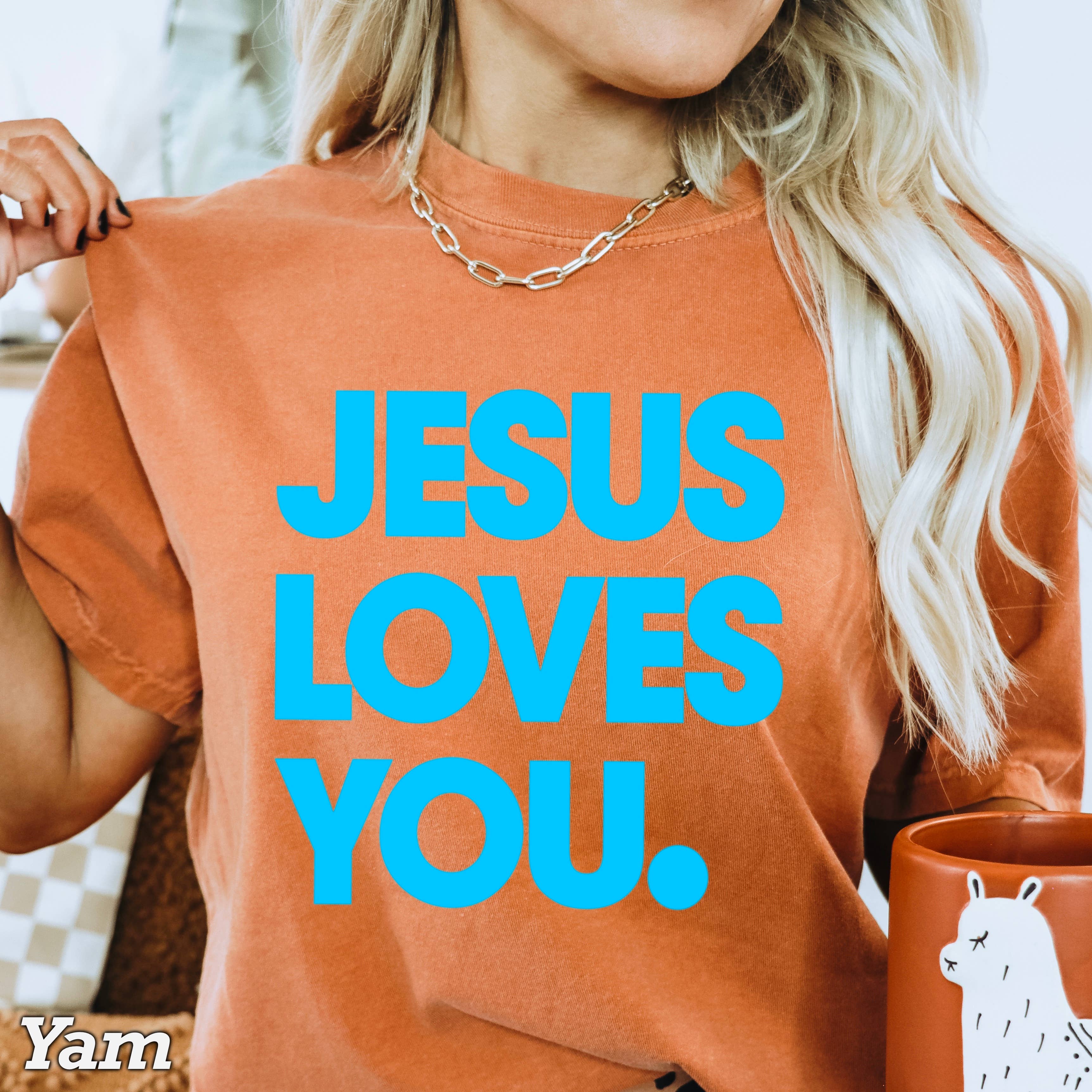 Shoppe SHC - Wholesale Screen Printed T-Shirt - Women's - Jesus Loves You Christian T-Shirt | Comfort Colors24
