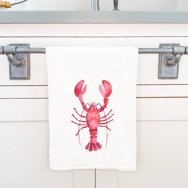 Lobster - Customizable Cotton Tea Towel for wholesale by Cottage Shore