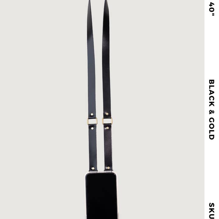 Clutch Creations - Wholesale Phonecase Strap - Black Leather Detachable Original Lanyard Phone Strap1