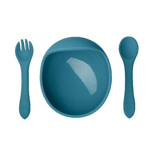 Loo.Up Italy - Wholesale Feeding Set - Baby - Prima Pappa Set -Bowl with Suction Cup and Cutlery -Cobalt Blue-1