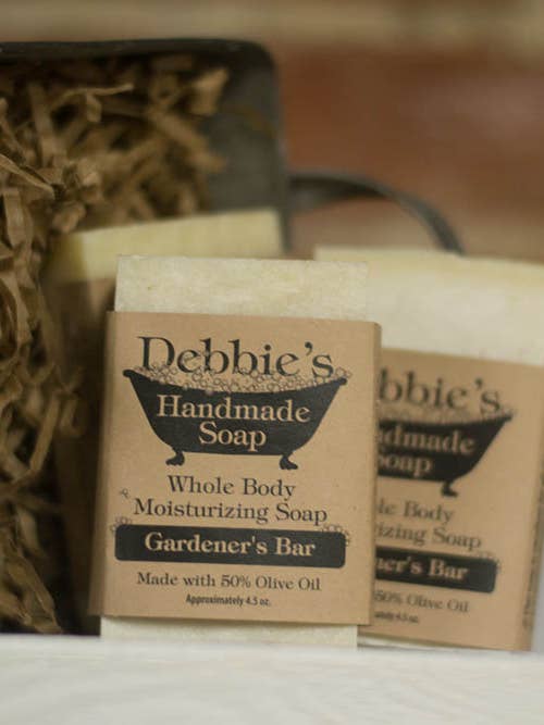 Gardener's Bar, Handmade Soap, Handmade Shaving Bar for wholesale by Debbie's Handmade Soap