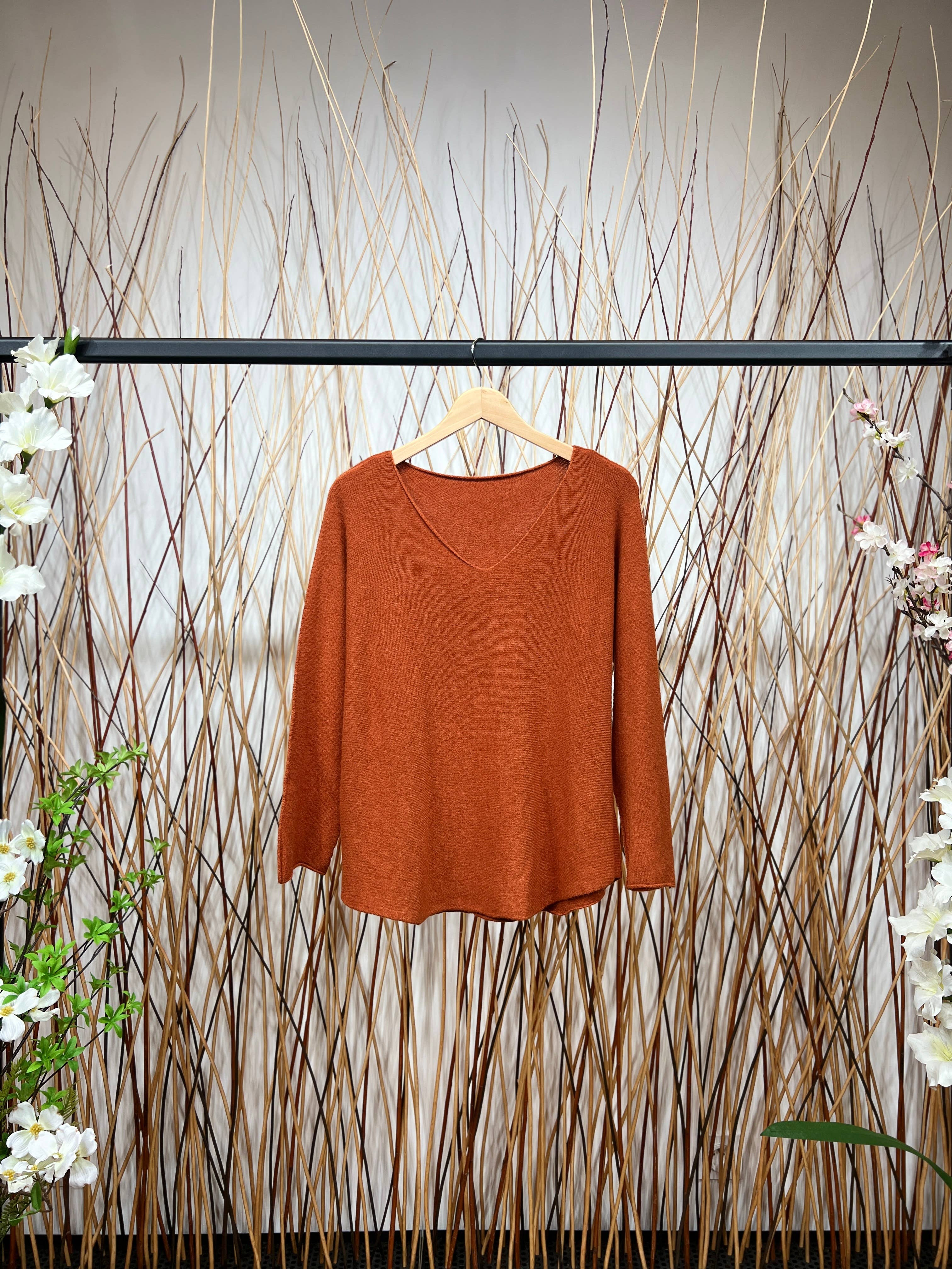 L'Emotion – Pulôver - Mulher por atacado – Camisola de Malha Manga Comprida Decote em V Viscose8