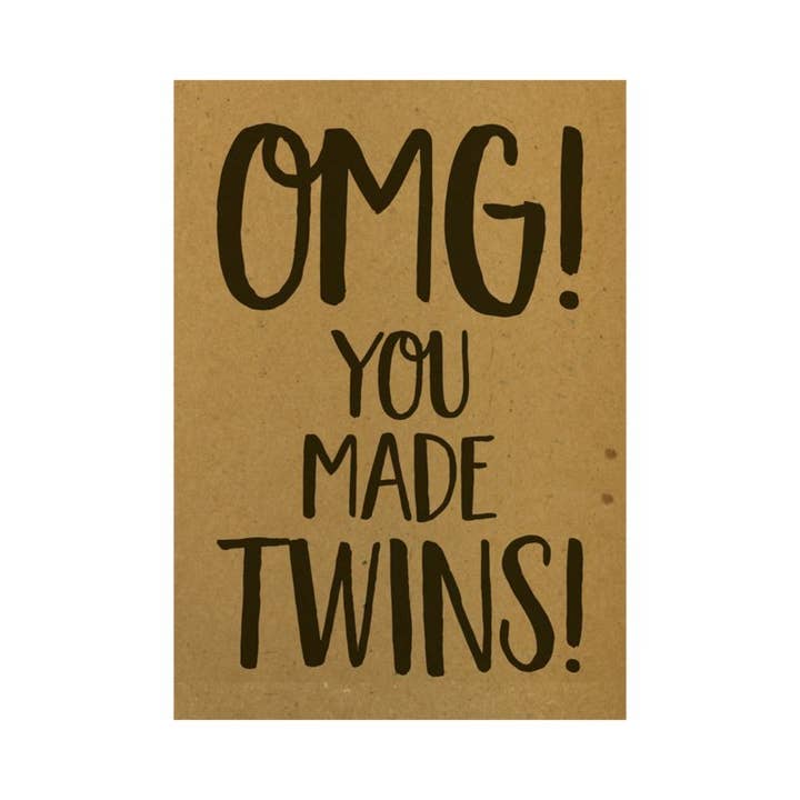 postcard - OMG! You made twins! for wholesale by Beezonder