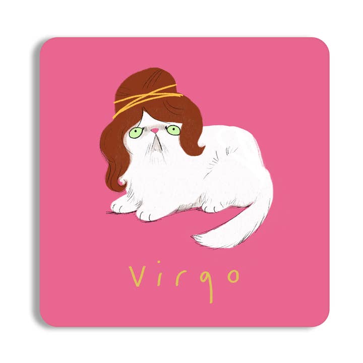 Zodicats Virgo Coaster for wholesale by Jo Clark Design
