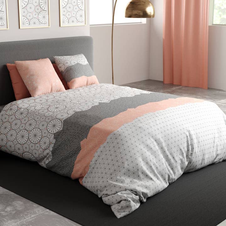 FUNDA NÓRDICA 3 PIEZAS DALIA 260 X 240 CM 57 HILOS para venta al por mayor de Atelier Du Coton