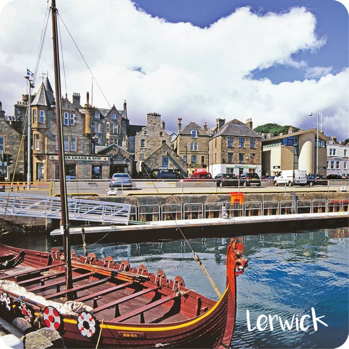 Photographic Coaster Lerwick for wholesale by Island Blue Publishing