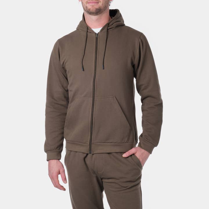 Satoru-Strickweste in Piqué-Khaki für den Großhandel von HOPENLIFE