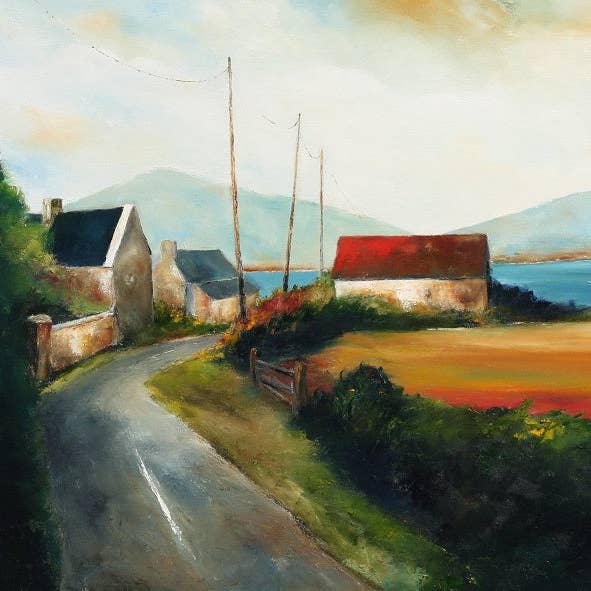 Carretera del pueblo para venta al por mayor de Padraig McCaul Images