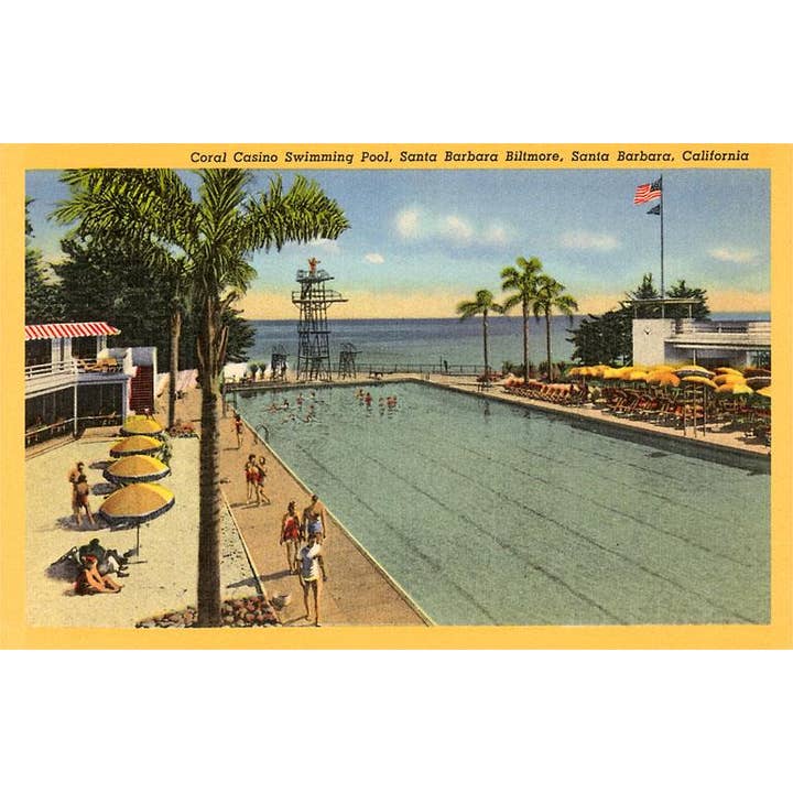 Postcard SB-08 Casino Swimming Pool, Santa Barbara, Californ for wholesale by Found Image Press