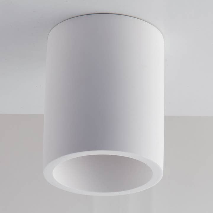Gruppo F.T - Wholesale Chandelier/Hanging Light - BANJIE cylindrical ceiling lamp in paintable white plaster