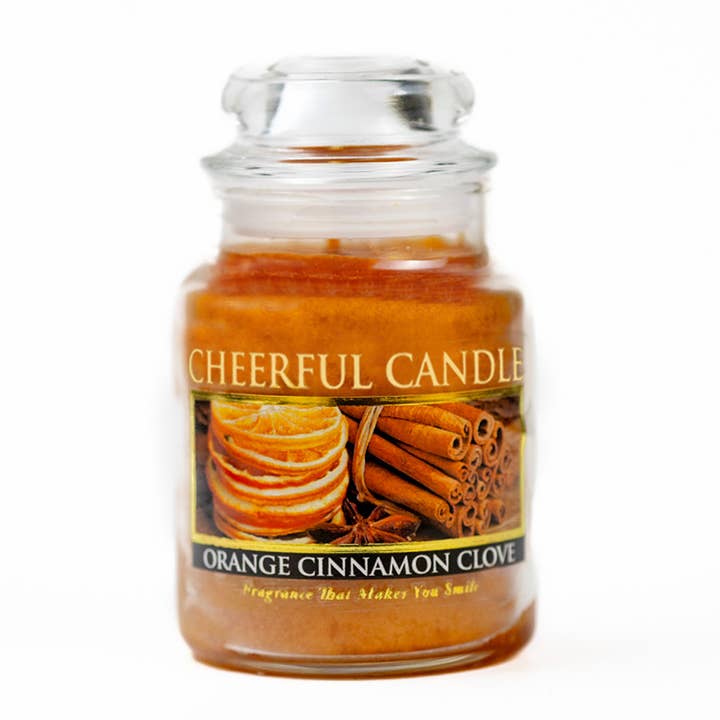 Cheerful Candle (6oz.) – Orange Cinnamon Clove for wholesale by A Cheerful Giver