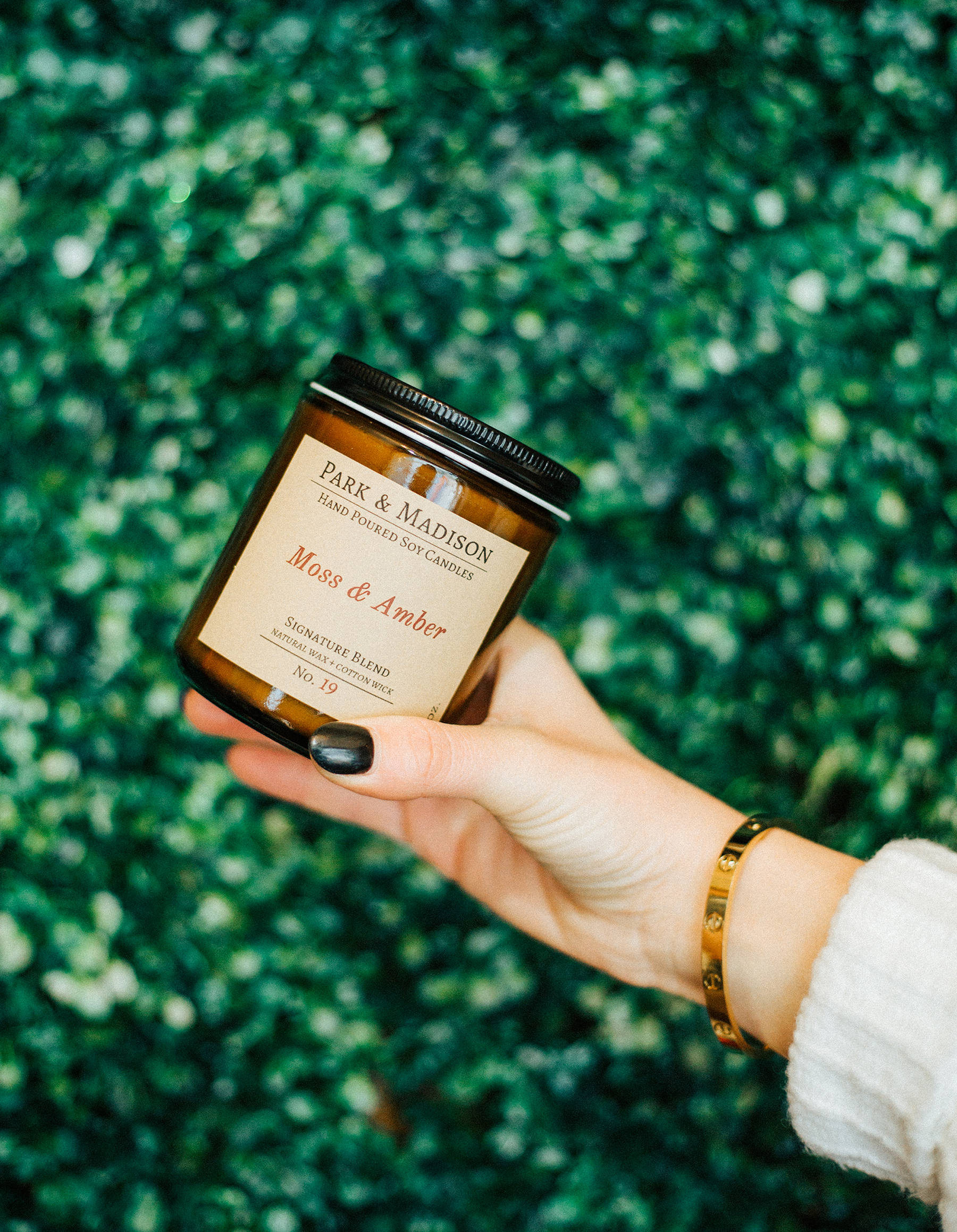 Park & Madison – Großhandel Kerze im Glas / gefüllte Kerze – Soja-Kerze aus Moos und Bern1