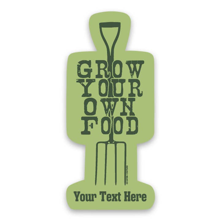 Grow Your Own Food Sticker - Customizable for wholesale by Counter Couture