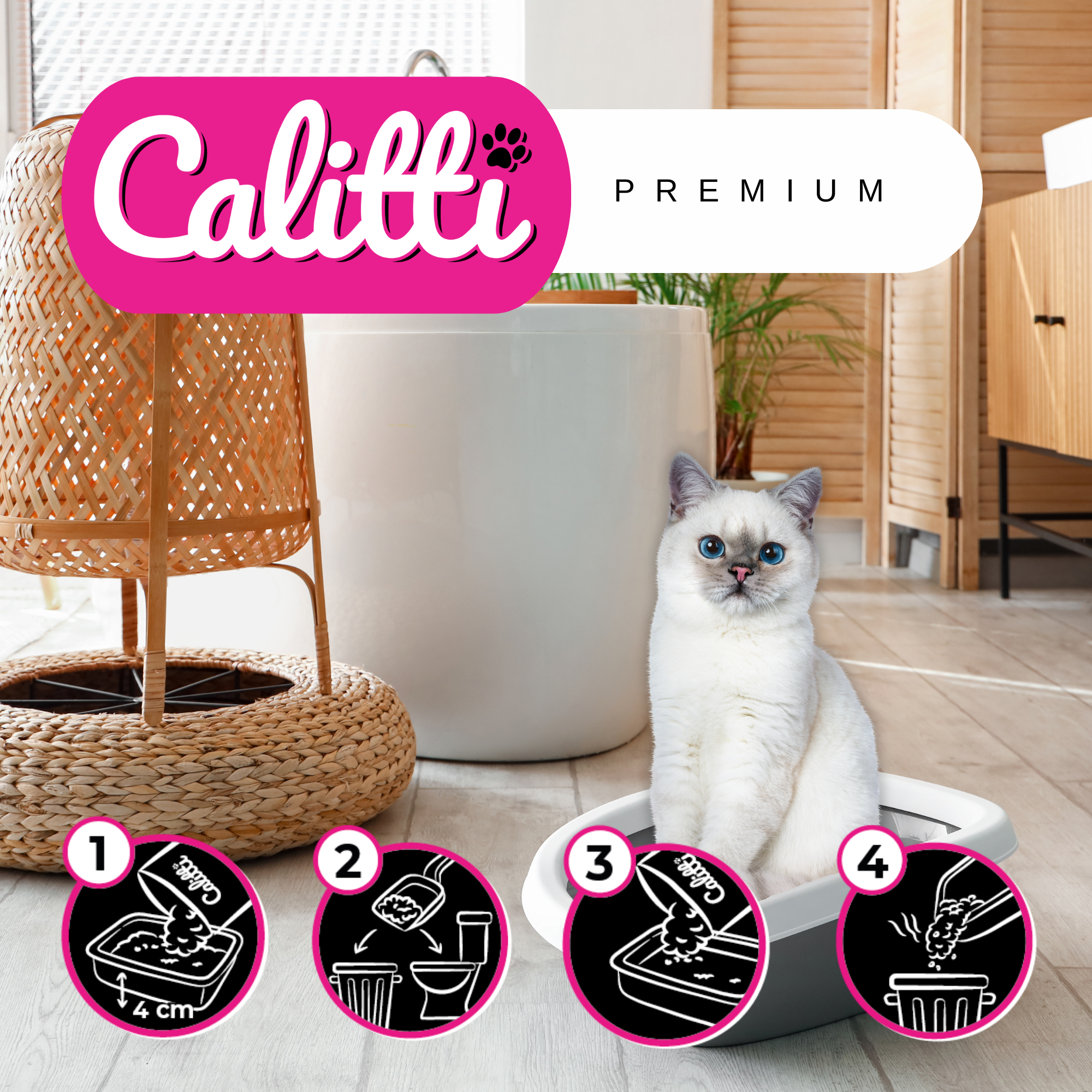 Calitti - Wholesale Cat Litter - Calitti CRYSTALS 8 lb Unscented Non-Clumping Cat Litter7