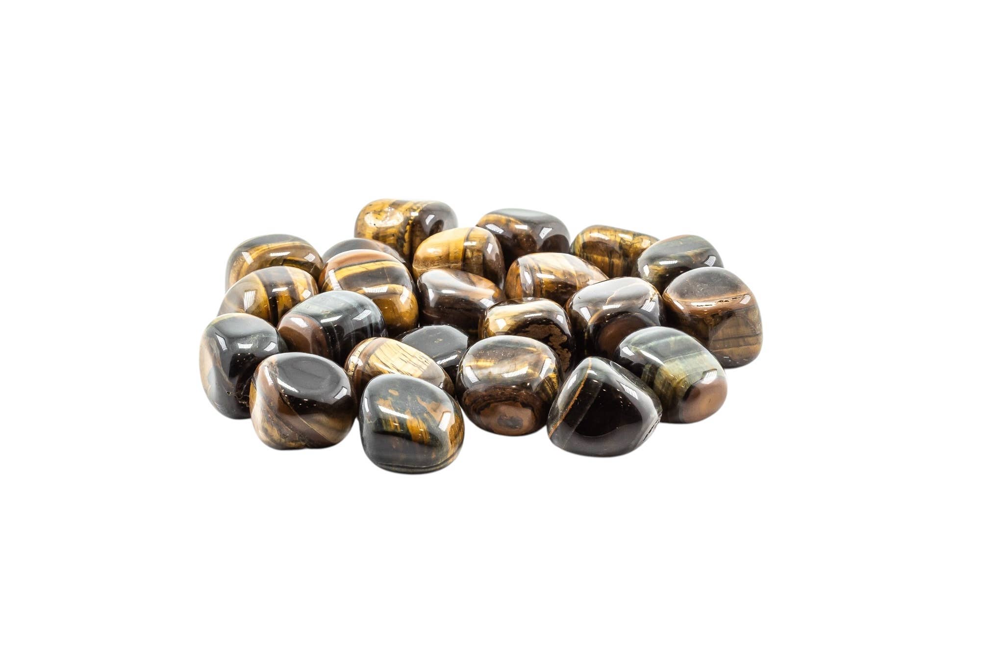 Quasar Gems USA - Venta al por mayor Piedras/cristales espirituales - Jaspe Verde Cabello Rodado 20-30mm 1KG/2lbs2