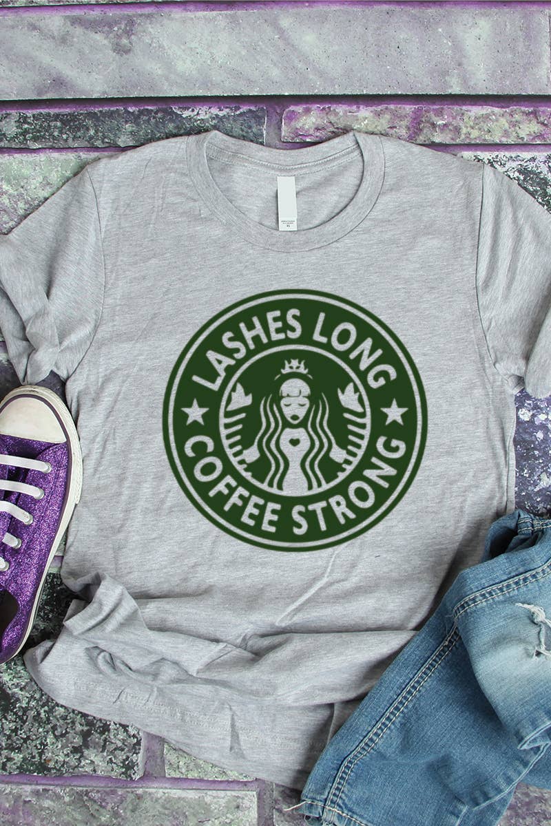 Polar bee - Vendita all'ingrosso Maglietta serigrafata - Donna - PB-2830. CIGLIA LUNGHE, CAFFÈ FORTE2