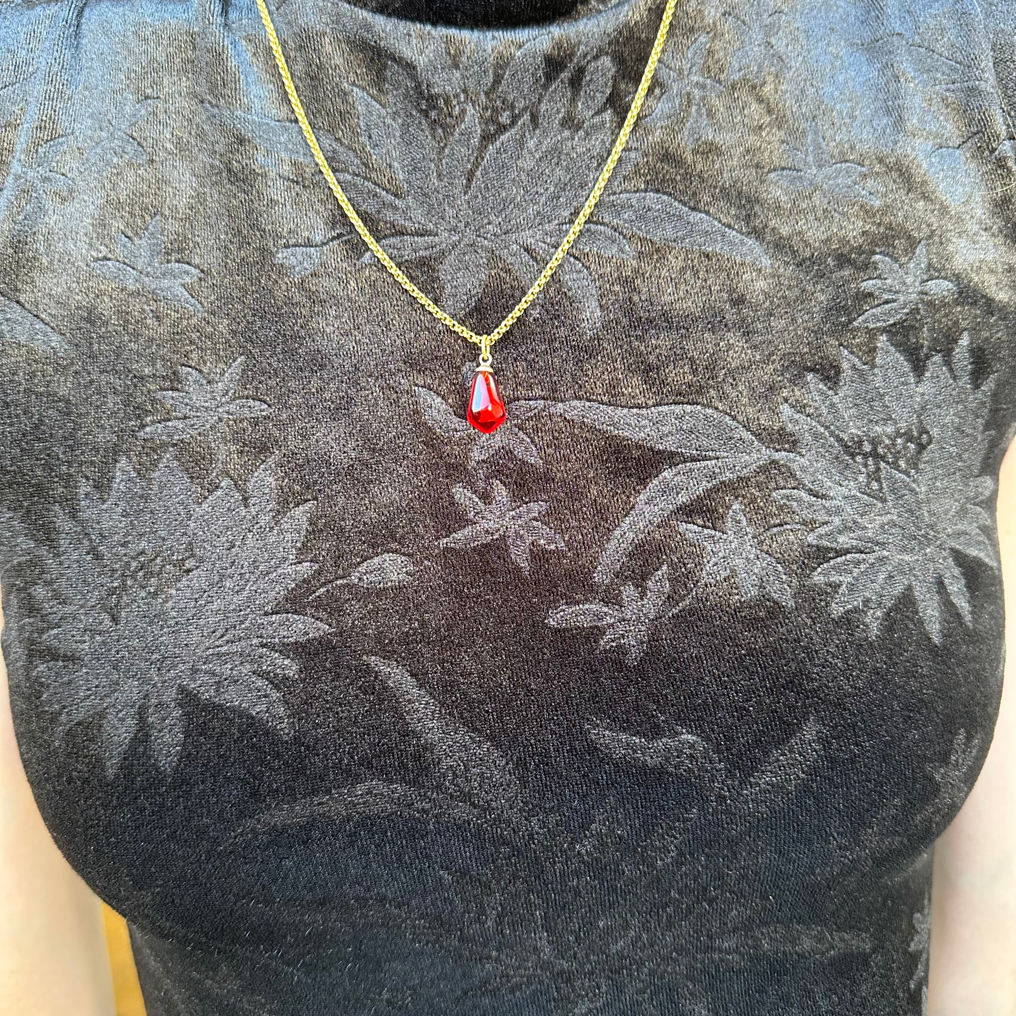 rahaal - Wholesale Pendant/Charm Necklace - Pomegranate Seed Necklace 18k Gold Plated3