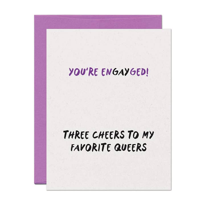 EnGAYged LGBTQ Congratulations Engaged Card for wholesale by Warren Tales