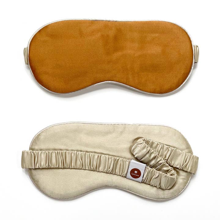 Luxury Burnt Orange 100% Silk Eye Mask | Silk Sleep Mask | Meditation Mask for wholesale by LuluLane