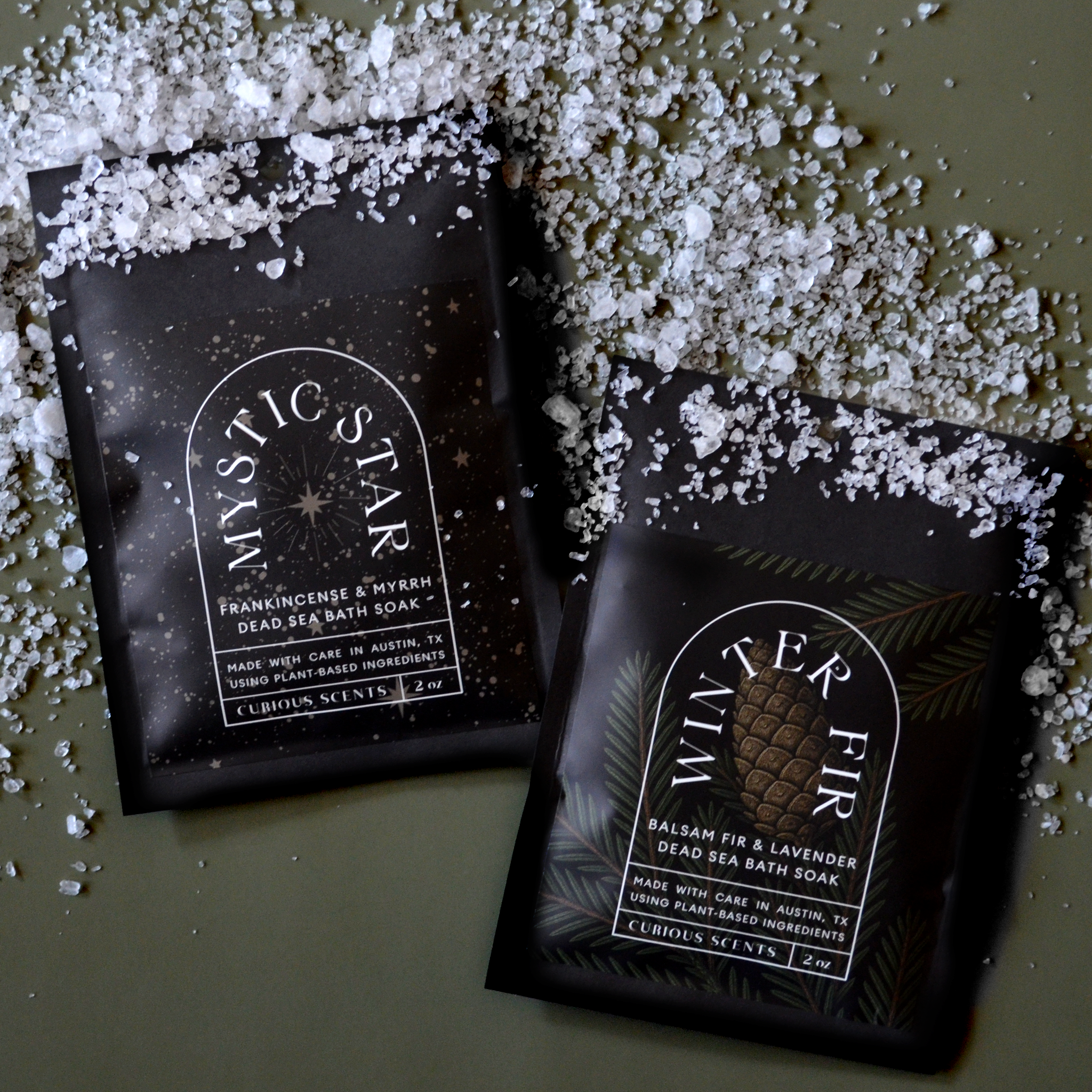 Curious Prints - Wholesale Bath Soak/Milk - Holiday Scent Balsam Fir Bath Soak Pouch clearance1