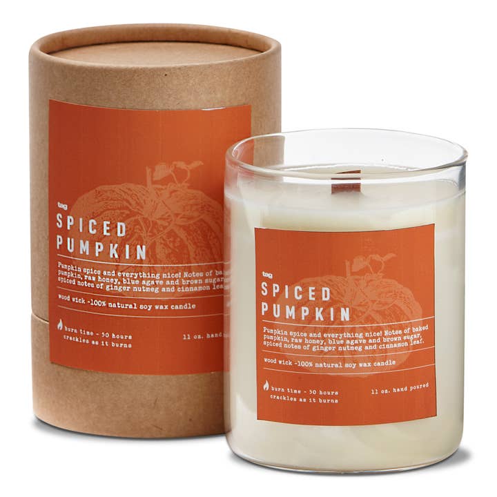Pumpkin Pie + Spice Candle Ivory Soy Wax Fall for wholesale by tag